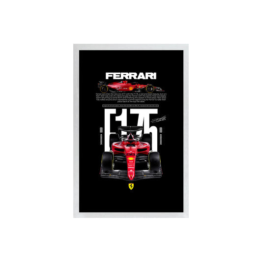 Wall Art Framed Image Black Poster - Formula 1 - Ferrari 75 V