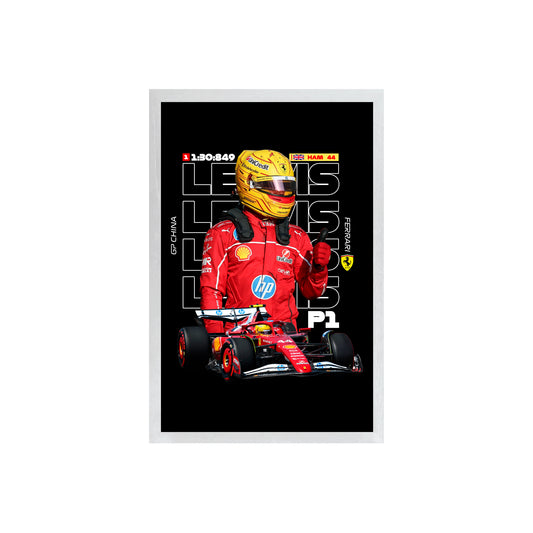 Wall Art Framed Image Black Poster - Formula 1 - Gp Chine