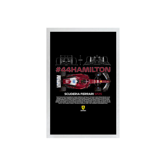 Wall Art Framed Image Black Poster - Formula 1 - Hamilton Sf25