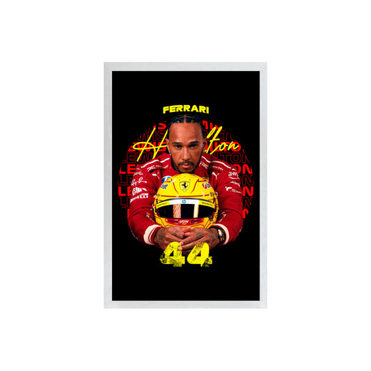 Wall Art Framed Image Black Poster - Formula 1 - Hamilton