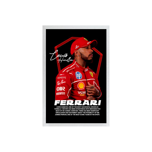 Wall Art Framed Image Black Poster - Formula 1 - Lewis Hamilton