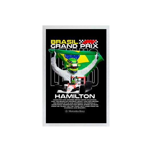 Wall Art Framed Image Black Poster - Formula 1 - Lewis