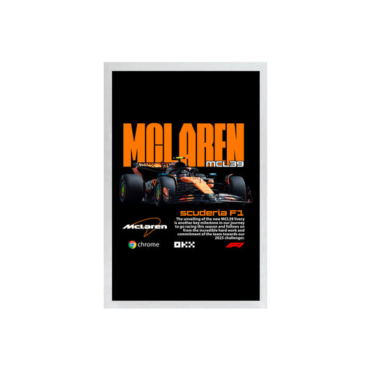 Wall Art Framed Image Black Poster - Formula 1 - Mcl39