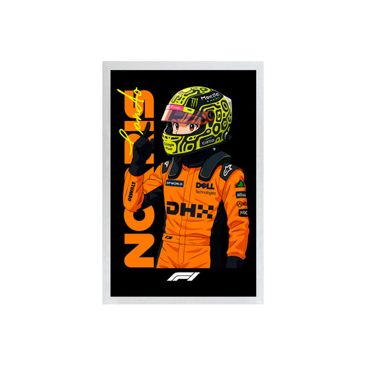 Wall Art Framed Image Black Poster - Formula 1 - Norriss