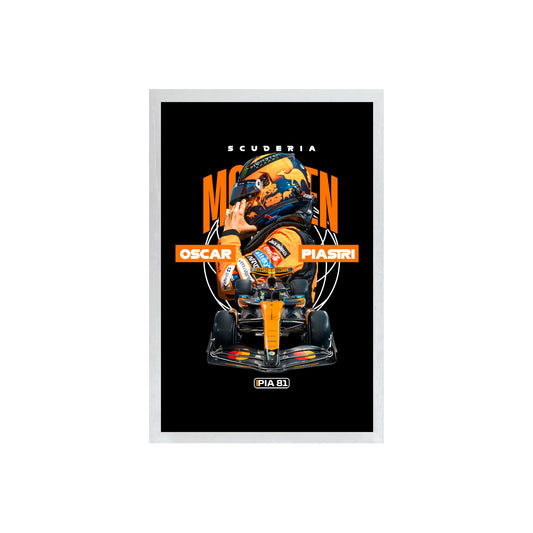 Wall Art Framed Image Black Poster - Formula 1 - Piastri