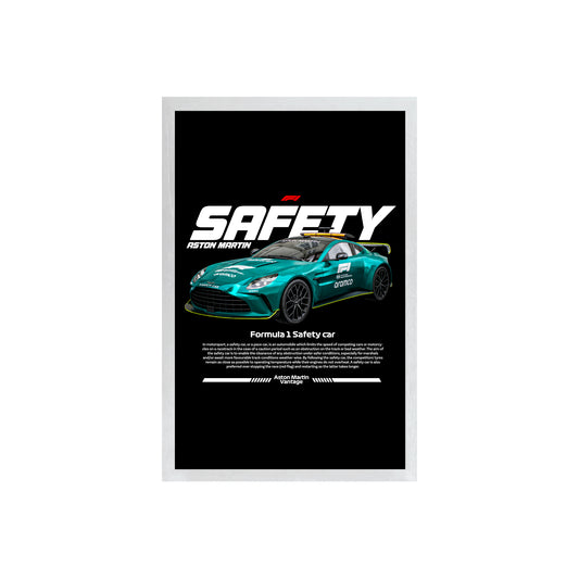 Wall Art Framed Image Black Poster - Formula 1 - Safety Car F1