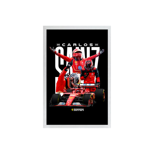 Wall Art Framed Image Black Poster - Formula 1 - Sainz