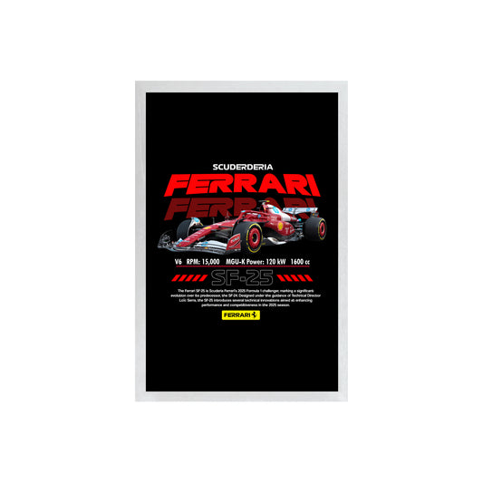 Wall Art Framed Image Black Poster - Formula 1 - Sf-25 F