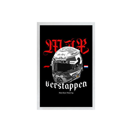 Wall Art Framed Image Black Poster - Formula 1 - Verstappen Helmet