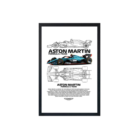 Wall Art Framed Image White Poster - Formula 1 - Aston Martin Formula 1 Team