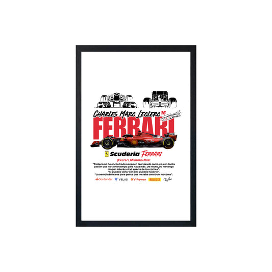 Wall Art Framed Image White Poster - Formula 1 - Auto 3