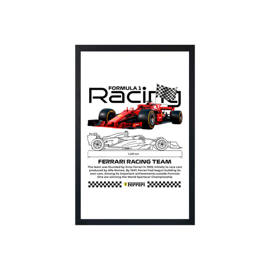 Wall Art Framed Image White Poster - Formula 1 - F3Rrar1 Team