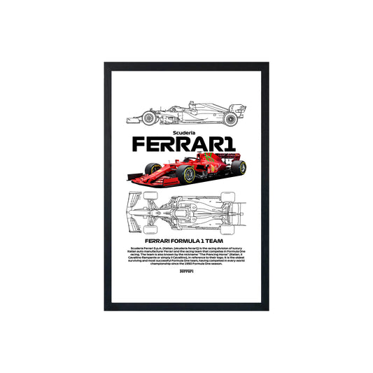 Wall Art Framed Image White Poster - Formula 1 - Ferrari Formula 1 Team