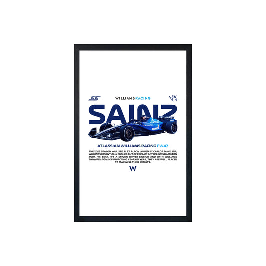 Wall Art Framed Image White Poster - Formula 1 - Fw47 Bl