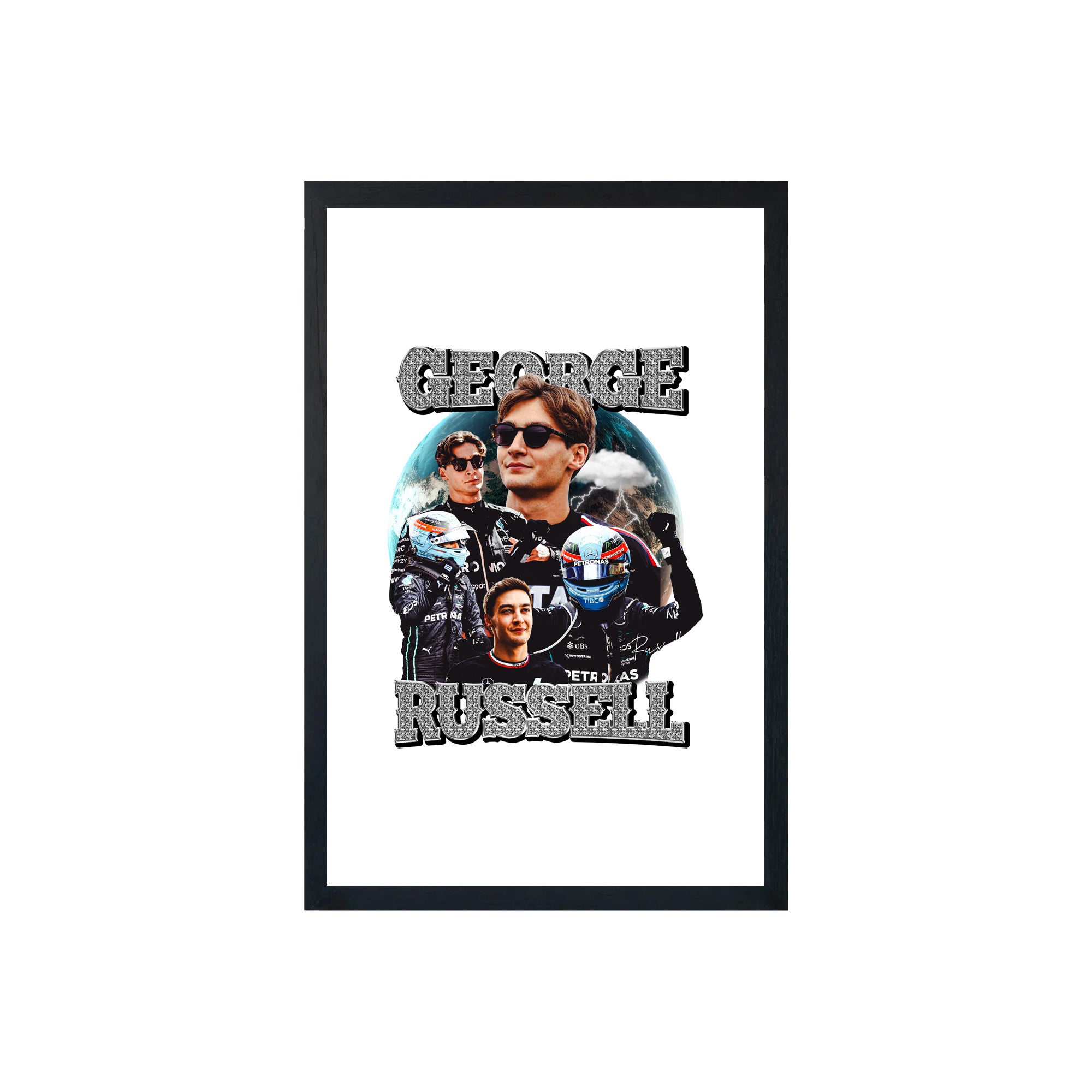 wall-art-framed-image-white-poster-formula-1-george-russell