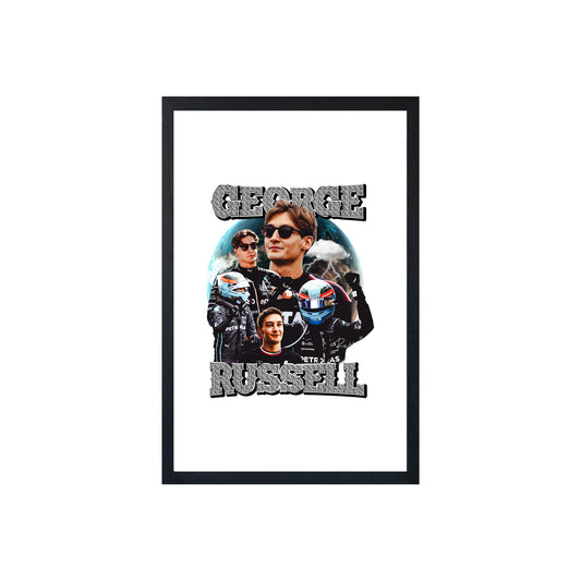 Wall Art Framed Image White Poster - Formula 1 - George Russell
