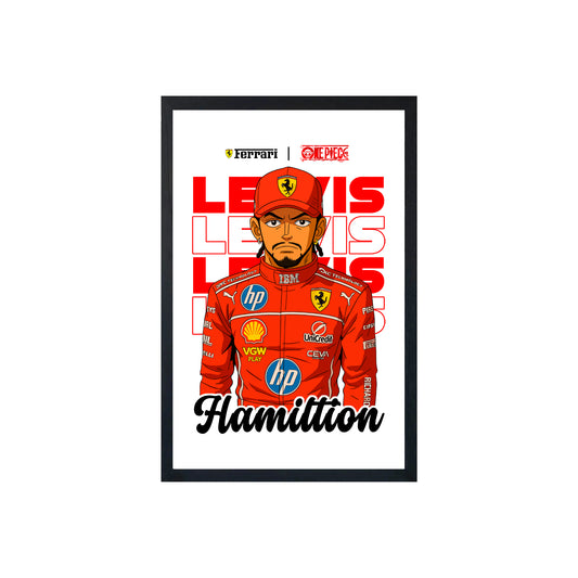 Wall Art Framed Image White Poster - Formula 1 - Hamilton Art