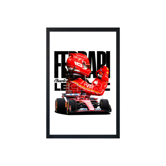 Wall Art Framed Image White Poster - Formula 1 - Lec 01