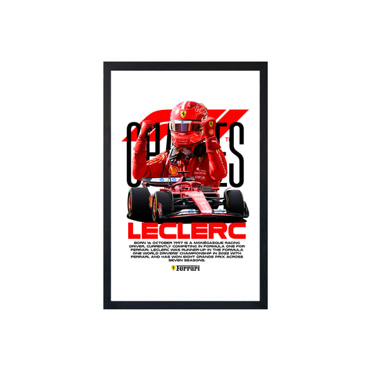 Wall Art Framed Image White Poster - Formula 1 - Lec