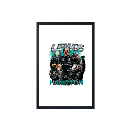 Wall Art Framed Image White Poster - Formula 1 - Lewis Ham