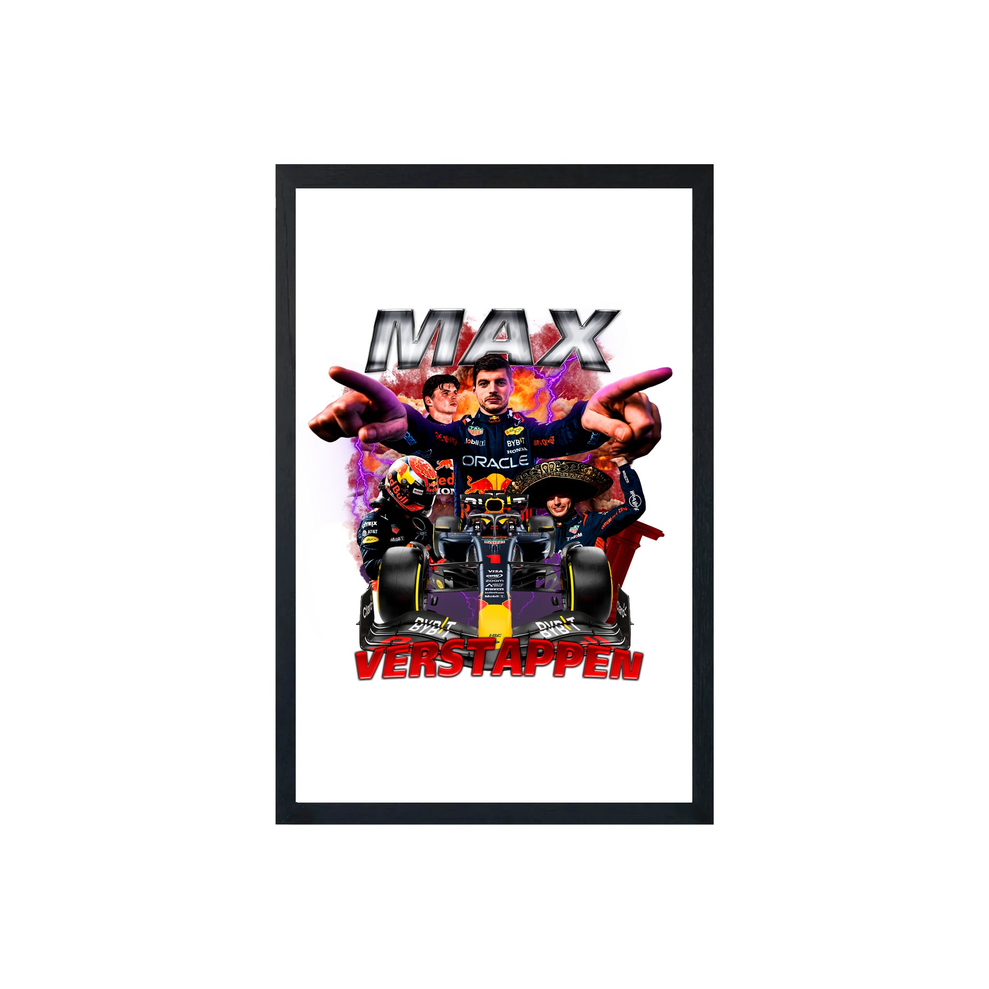 wall-art-framed-image-white-poster-formula-1-max-verstappen
