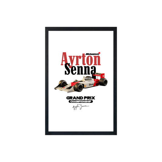 Wall Art Framed Image White Poster - Formula 1 - Mp4 4