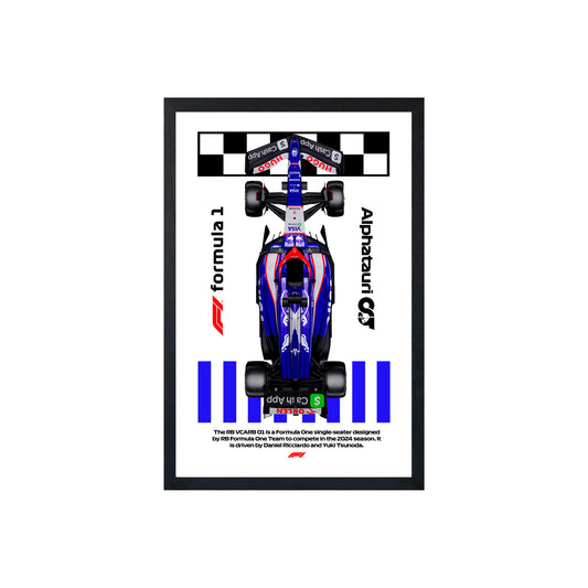 Wall Art Framed Image White Poster - Formula 1 - Rb Alphatauri