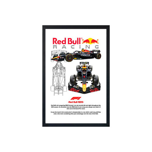 Wall Art Framed Image White Poster - Formula 1 - Rb19 V2