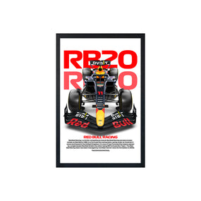 wall-art-framed-image-white-poster-formula-1-rb20-car