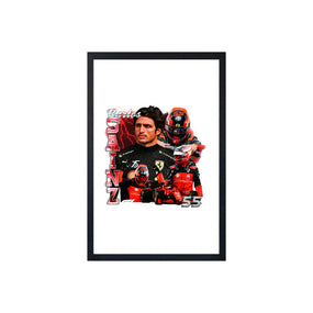 wall-art-framed-image-white-poster-formula-1-sainz