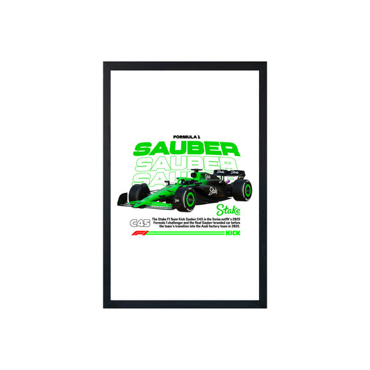 Wall Art Framed Image White Poster - Formula 1 - Sauber