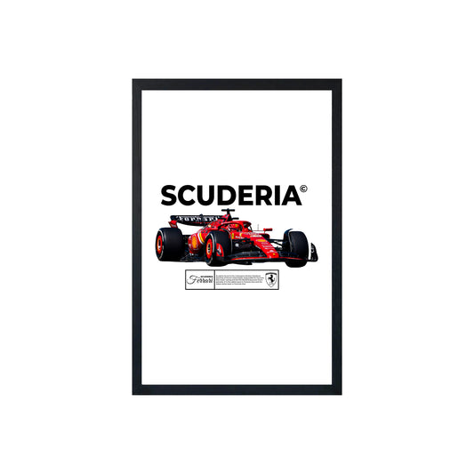 Wall Art Framed Image White Poster - Formula 1 - Scuderia Ferrar