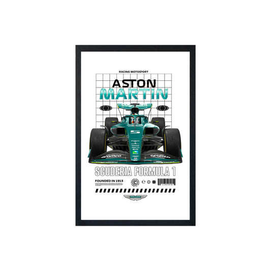 Wall Art Framed Image White Poster - Formula 1 - Aston Martin F1 V2