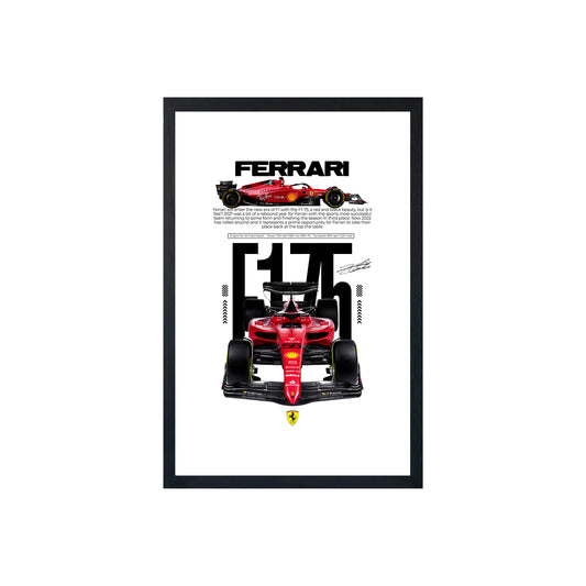 Wall Art Framed Image White Poster - Formula 1 - Ferrari 75