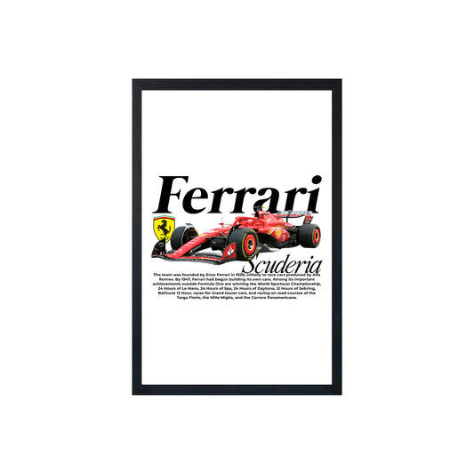 Wall Art Framed Image White Poster - Formula 1 - Ferrari Scuderia