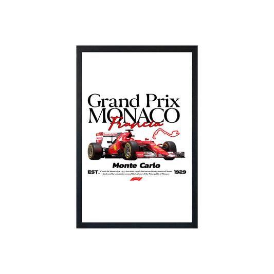 Wall Art Framed Image White Poster - Formula 1 - Grand P Monaco