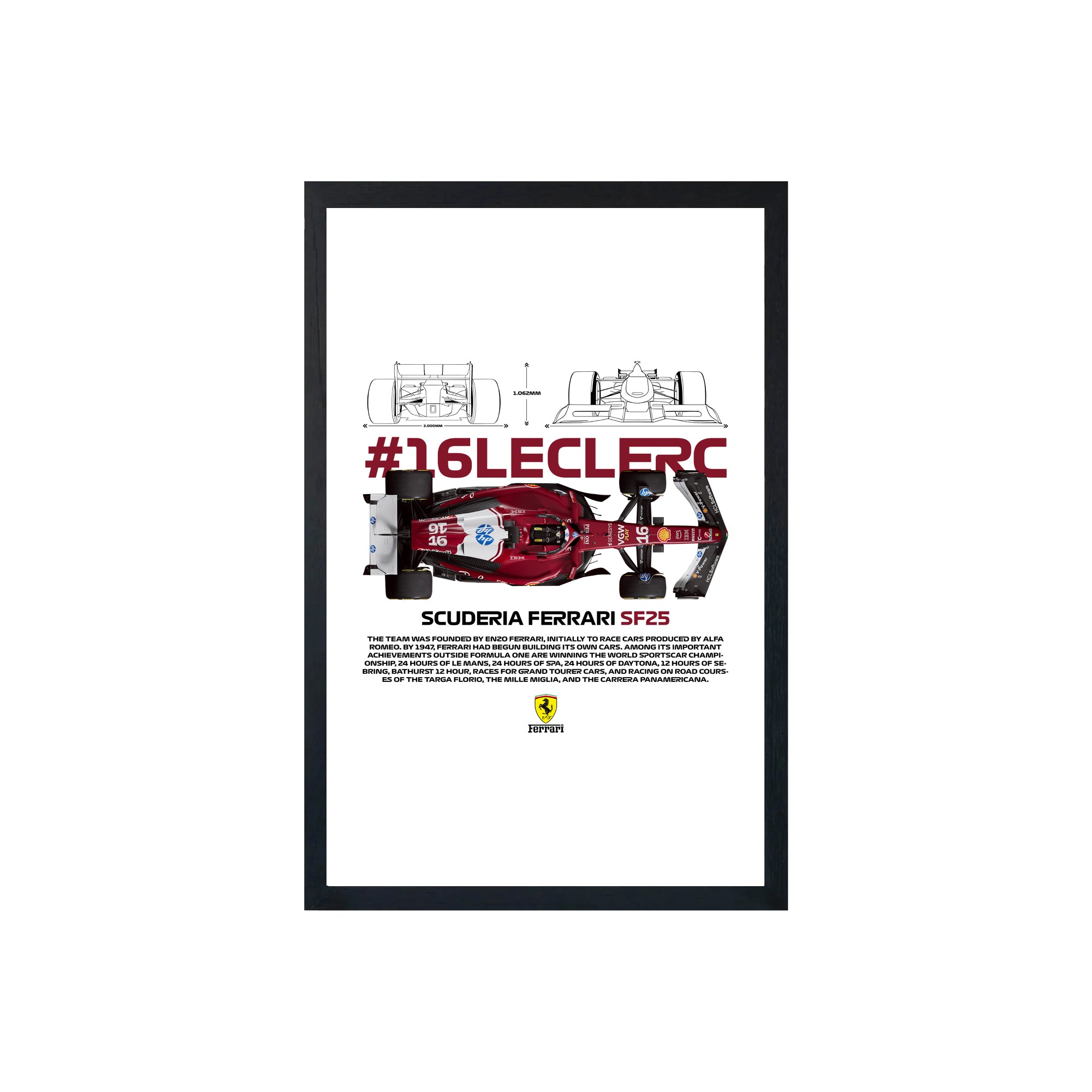wall-art-framed-image-white-poster-formula-1-leclerc-sf25-bl