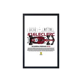 wall-art-framed-image-white-poster-formula-1-leclerc-sf25-bl