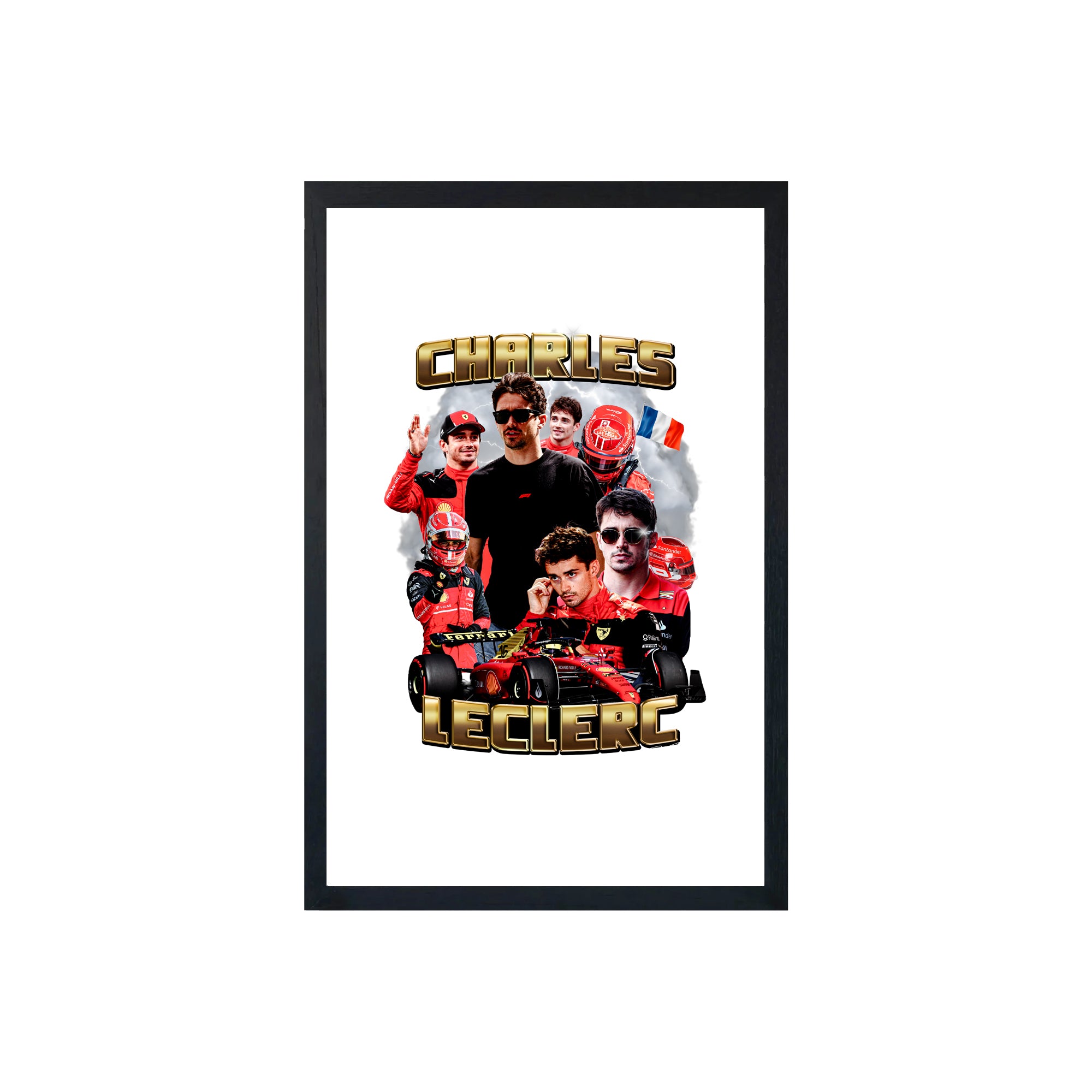 wall-art-framed-image-white-poster-formula-1-leclerc