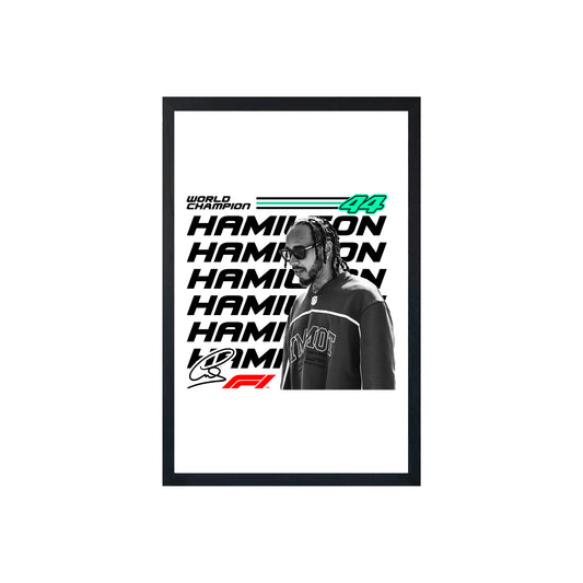 Wall Art Framed Image White Poster - Formula 1 - Lewis