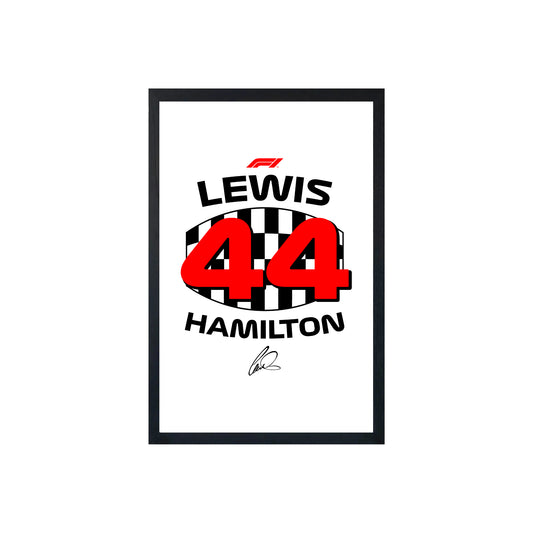 Wall Art Framed Image White Poster - Formula 1 - Lewis F2