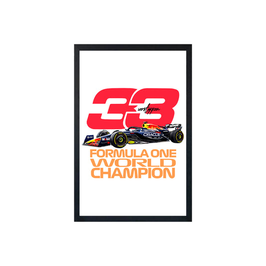 Wall Art Framed Image White Poster - Formula 1 - Max V
