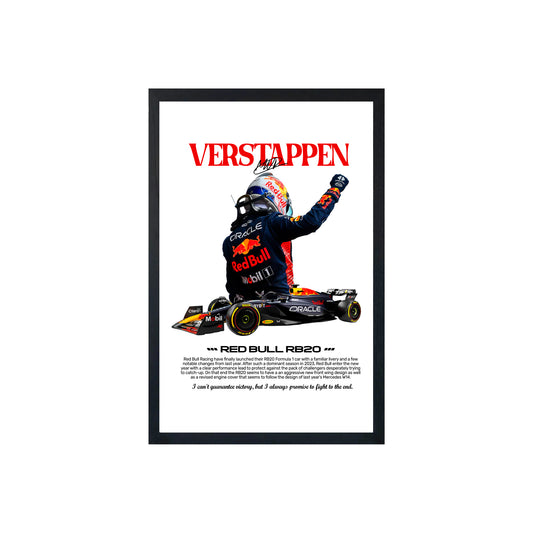 Wall Art Framed Image White Poster - Formula 1 - Max Verstappenn