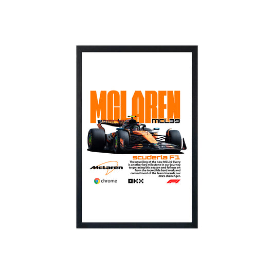 Wall Art Framed Image White Poster - Formula 1 - Mcl39