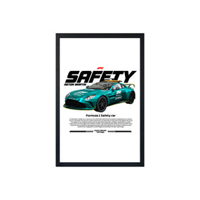 wall-art-framed-image-white-poster-formula-1-safety-car-f1