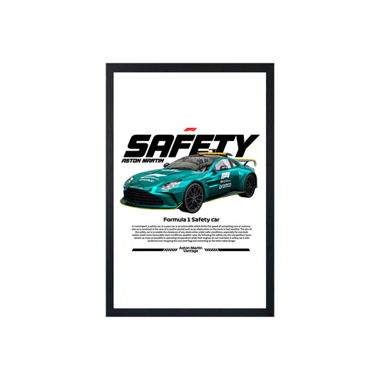 Wall Art Framed Image White Poster - Formula 1 - Safety Car F1