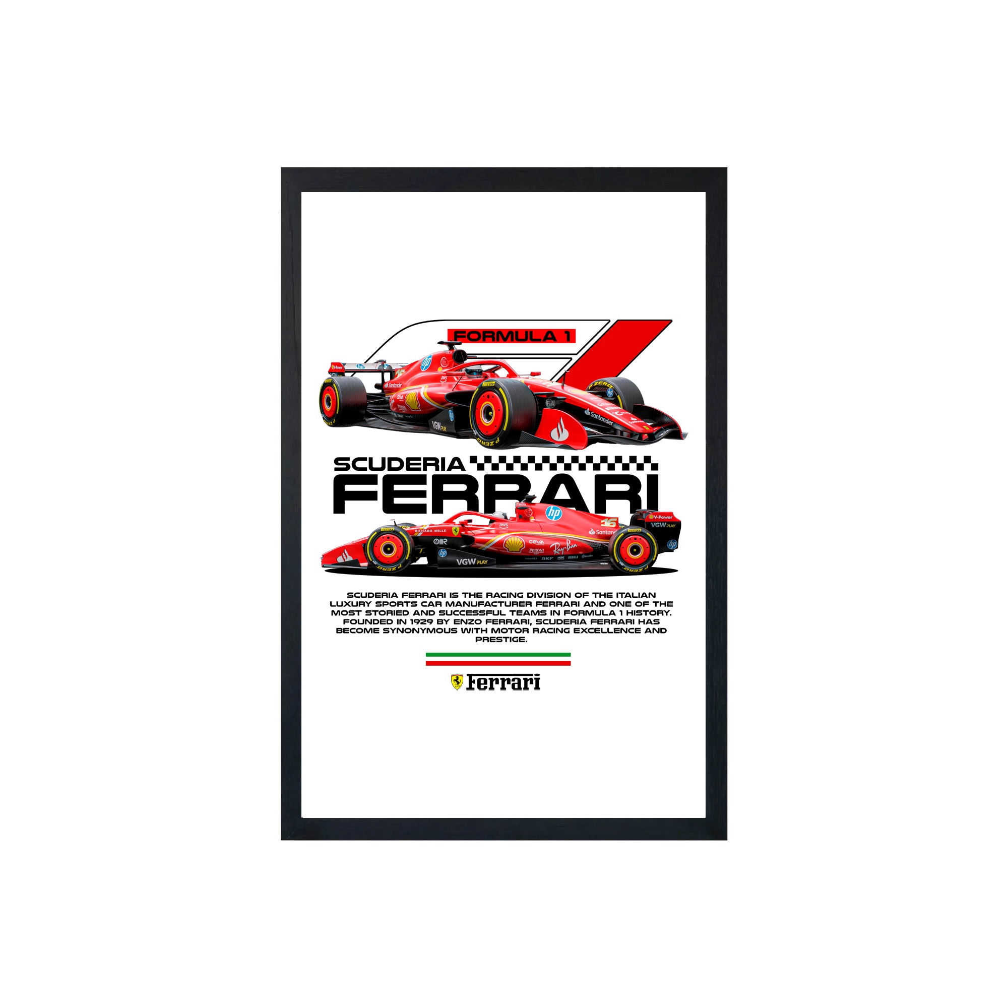 wall-art-framed-image-white-poster-formula-1-scuder1a-f3rrari