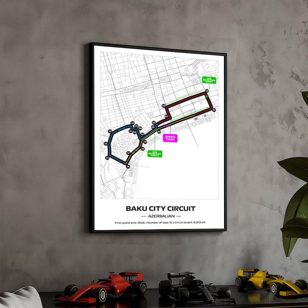 framed-formula-1-track-poster-2025-f1-grand-prix-circuit-map-baku-city-full-color-layout-physical-motorsport-print-50x70cm