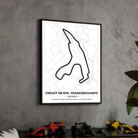 framed-formula-1-track-poster-2025-f1-grand-prix-circuit-map-spa-francorchamps-minimal-line-art-physical-motorsport-print-50x70cm