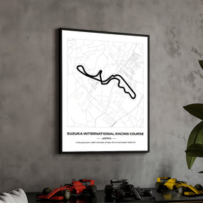 framed-formula-1-track-poster-2025-f1-grand-prix-circuit-map-suzuka-minimal-line-art-physical-motorsport-print-50x70cm
